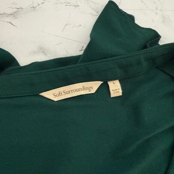 Soft Surroundings Madeline Tunic Top in Jewel Green Long Sleeve L - Picture 8 of 9